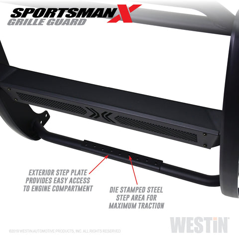 Westin Sportsman X Grille Guard; Textured Black;