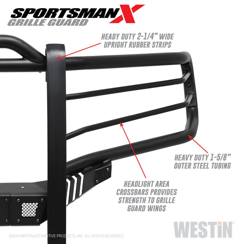 Westin Sportsman X Grille Guard; Textured Black;