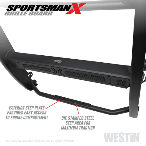 Westin Sportsman X Grille Guard; Textured Black;