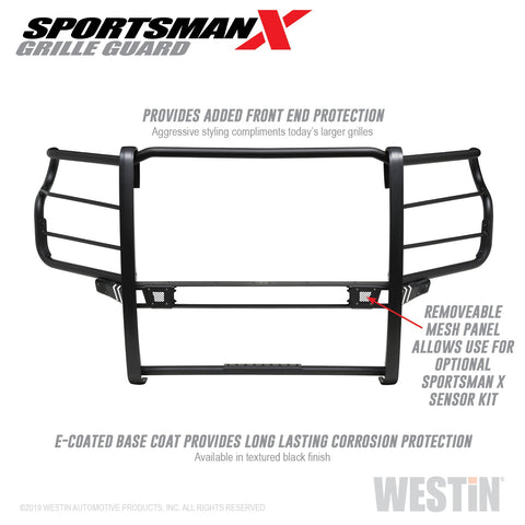 Westin Sportsman X Grille Guard; Textured Black;