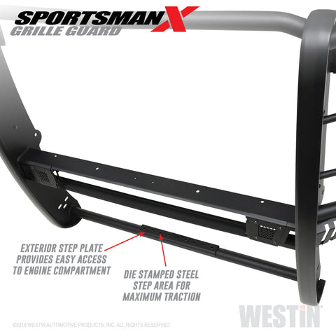 Westin Sportsman X Grille Guard; Textured Black;