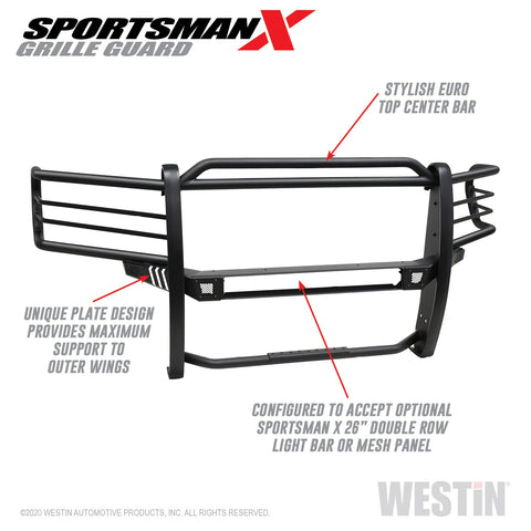 Westin Sportsman X Grille Guard; Textured Black;