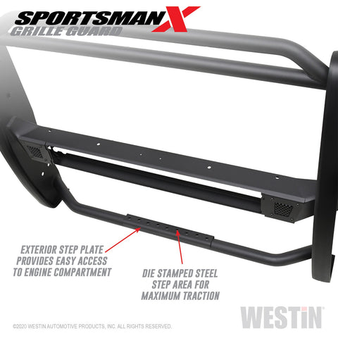 Westin Sportsman X Grille Guard; Textured Black;