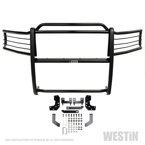 Westin Sportsman Grille Guard; Black; Steel; Double Hood Bar;