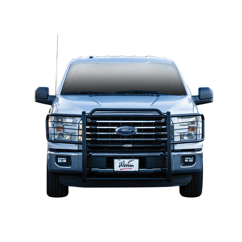 Westin Sportsman Grille Guard; Black; Steel; Double Hood Bar;