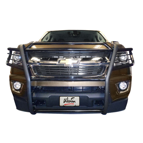 Westin Sportsman Grille Guard; Black; Steel; Double Hood Bar;