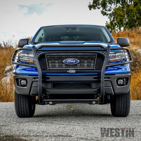 Westin Sportsman Grille Guard; Black; Steel;