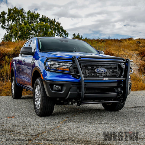 Westin Sportsman Grille Guard; Black; Steel;
