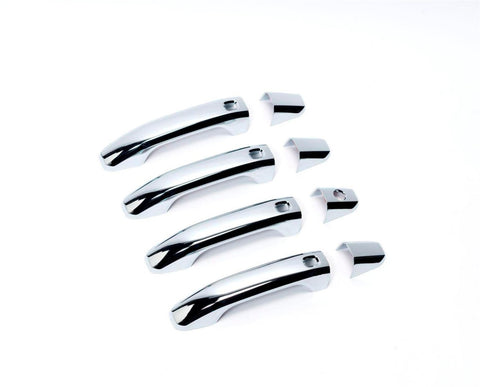 Putco Door Handle Cover; Chrome; 4 Pc.; w/Smart Key Cutout; w/o Passenger Keyhole;