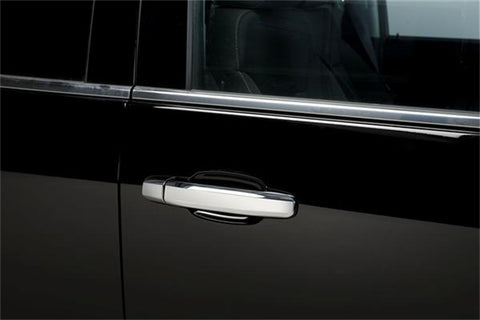 Putco Door Handle Cover; Chrome; 8 Pc.; w/Or w/o Passenger Side Keyhole;