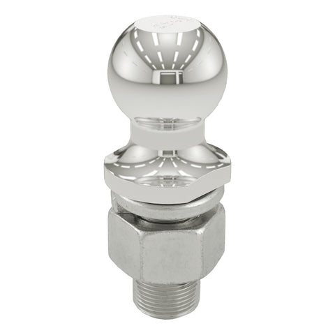 CURT 2in. Trailer Ball (1-1/4in. x 2-5/8in. Shank; 10;000 lbs.; Stainless)