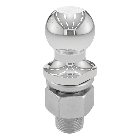 CURT 2in. Trailer Ball (1-1/4in. x 2-5/8in. Shank; 10;000 lbs.; Chrome; Packaged)