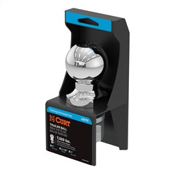 CURT 2in. Trailer Ball (1in. x 2-1/8in. Shank; 7;500 lbs.; Chrome; Packaged)