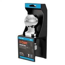 CURT 2in. Trailer Ball (1in. x 3in. Shank; 6;000 lbs.; Chrome; Packaged)