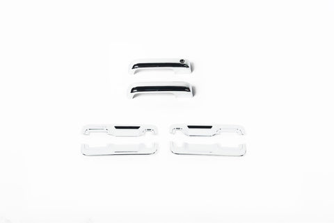 Putco Door Handle Cover; Chrome; 2 pc.; Deluxe w/Driver Keyhole;