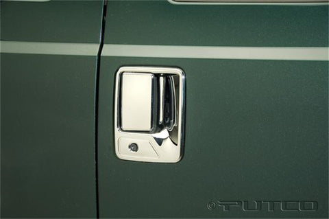 Putco Door Handle Cover; Chrome; 4 pc.; w/o Passenger Side Keyhole;