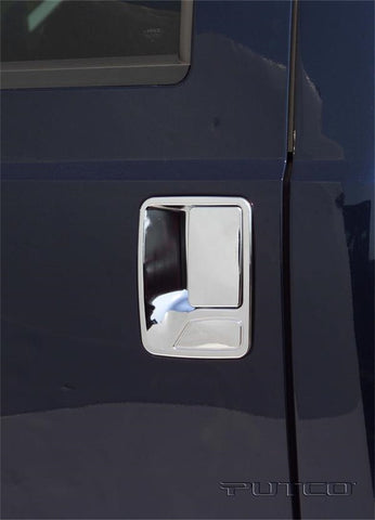 Putco Door Handle Cover; Chrome; 4 pc.; w/o Passenger Side Keyhole;