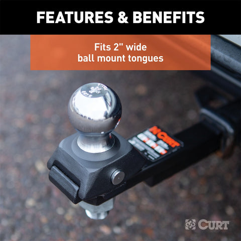CURT RockerBall 2in. Cushion Hitch Trailer Ball (3/4in. Shank; 3;500 lbs.; Packaged)