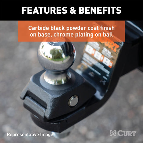 CURT RockerBall 2in. Cushion Hitch Trailer Ball (3/4in. Shank; 3;500 lbs.; Packaged)