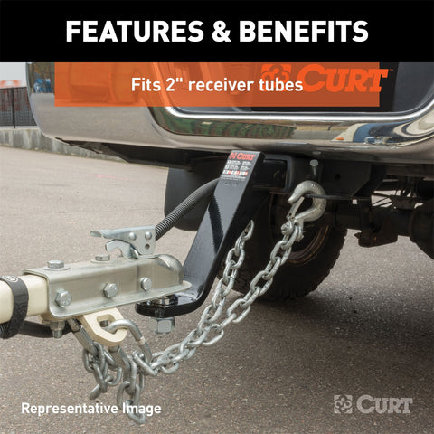 CURT Class 3 Ball Mount (2in. Shank; 5;000 lbs.; 8in. Drop; 11-1/2in. Long)