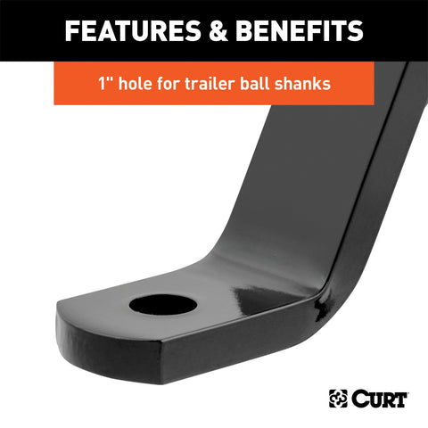 CURT Class 3 Ball Mount (2in. Shank; 5;000 lbs.; 10in. Drop; 13in. Long)