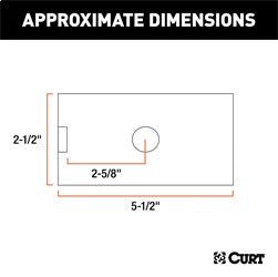 CURT CURT 45405 Trailer Hitch Receiver Adapter Reducer Sleeve; 2-1/2 to 2-Inch