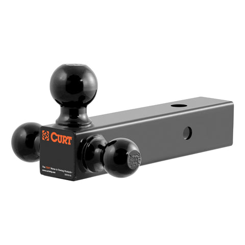 CURT Multi-Ball Mount (2-1/2in. Hollow Shank; 1-7/8in.; 2in./2-5/16in. Black Balls)