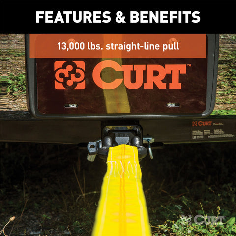 CURT CURT 45832 D-Ring Shackle Mount Trailer Hitch; Fits 2-Inch Receiver; 13;000 lbs