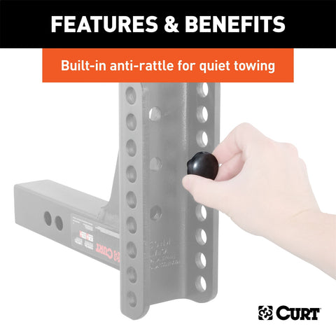 CURT Adjustable Channel Mount with Dual Ball (2in. Shank; 14;000 lbs.; 6in. Drop)