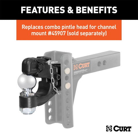 CURT Replacement Channel Mount Ball/Pintle Hitch (2-5/16in. Ball; 13;000 lbs.)