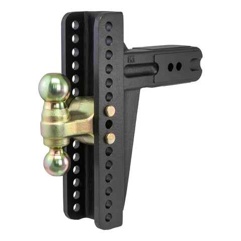 CURT Adjustable Channel Mount with Dual Ball (3in. Shank; 21;000 lbs.; 10-5/8in. Drop