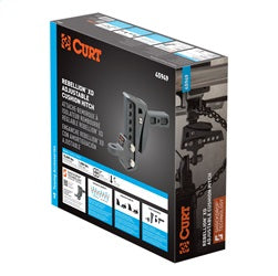 CURT Rebellion XD Adjustable Cushion Hitch Ball Mount (2in. Shank; 15;000 lbs.)