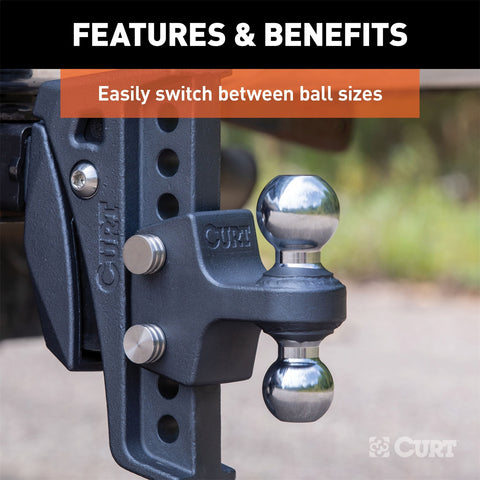 CURT CURT 45952 Replacement Rebellion XD Dual Ball; 2; 2-5/16-Inch; Up to 15K