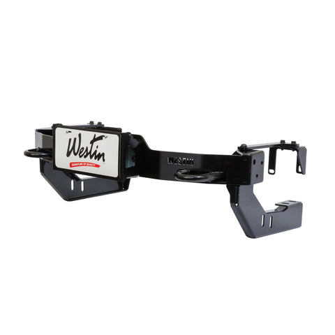 Westin Winch Mount License Plate Relocator; Black; Hardware Included;