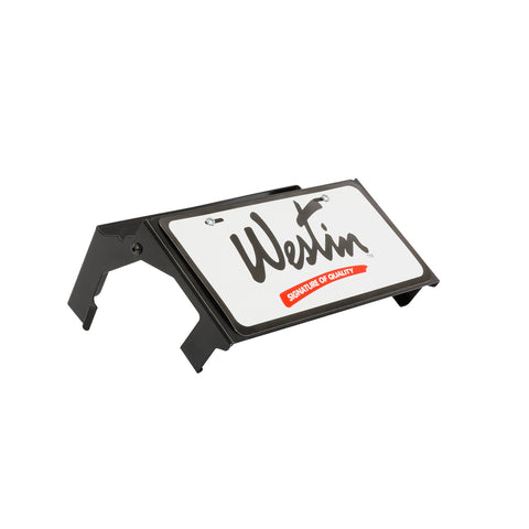 Westin Winch Mount License Plate Relocator; Black; Hardware Included;