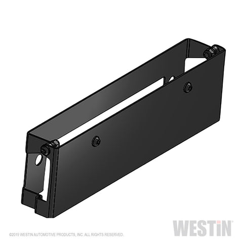 Westin Winch Mount License Plate Relocator; Steel; Black Powder Coat;