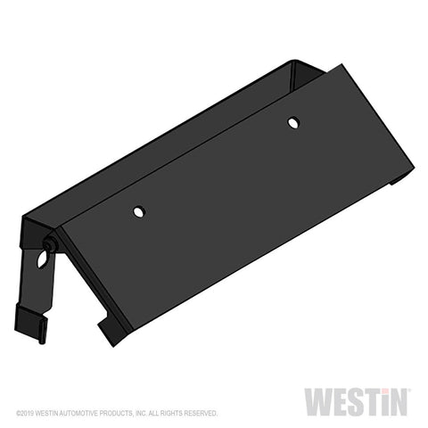 Westin Winch Mount License Plate Relocator; Steel; Black Powder Coat;
