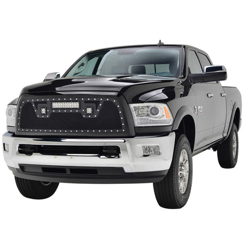 Paramount Automotive Evolution Packaged Grille; Stainless Steel; w/LED; Black;