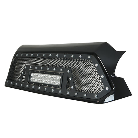 Paramount Automotive Evolution Packaged Grille; Wire Mesh; Stainless Steel; Black; w/LED;