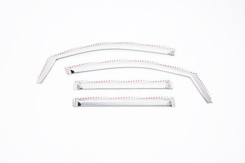Putco Element Chrome Window Visor In Channel; 4 pc.;