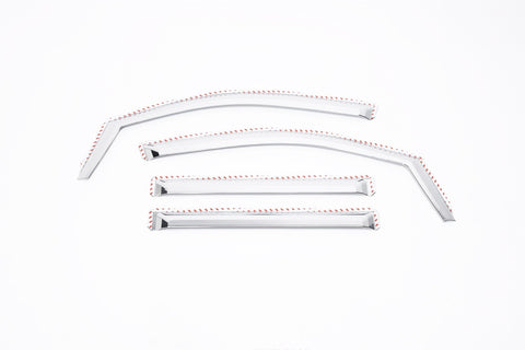 Putco Element Chrome Window Visor In Channel; 4 pc.;