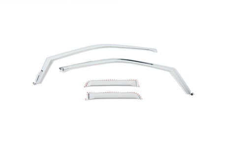 Putco Element Chrome Window Visor In Channel; 4 pc.;