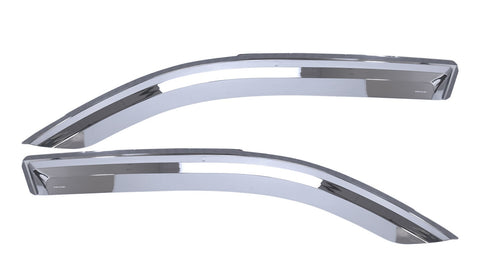 Putco Element Chrome Window Visor In Channel; 2 pc.;