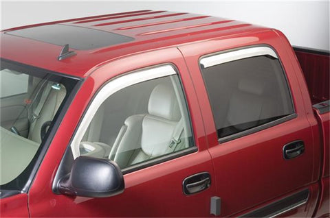 Putco Element Chrome Window Visor In Channel; 4 pc.;