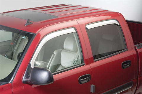 Putco Element Chrome Window Visor In Channel; 4 pc.;