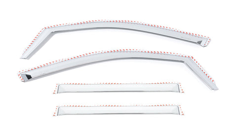 Putco Element Chrome Window Visor In Channel; 4 pc.;