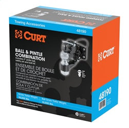 CURT CURT 48190 Pintle Hitch with 2-Inch Trailer Ball; 16;000 lbs; Mount Required
