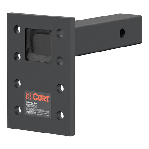 CURT Adjustable Pintle Mount (2in. Shank; 15;000 lbs.; 7in. High; 8in. Long)