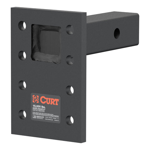 CURT Adjustable Pintle Mount (2in. Shank; 15;000 lbs.; 7in. High; 6in. Long)