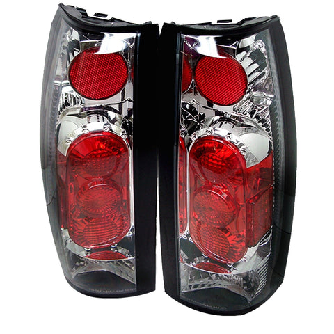 Spyder Auto Euro Style Tail Lights; Uses Stock Bulbs; Pair; G2 Version; Chrome;
